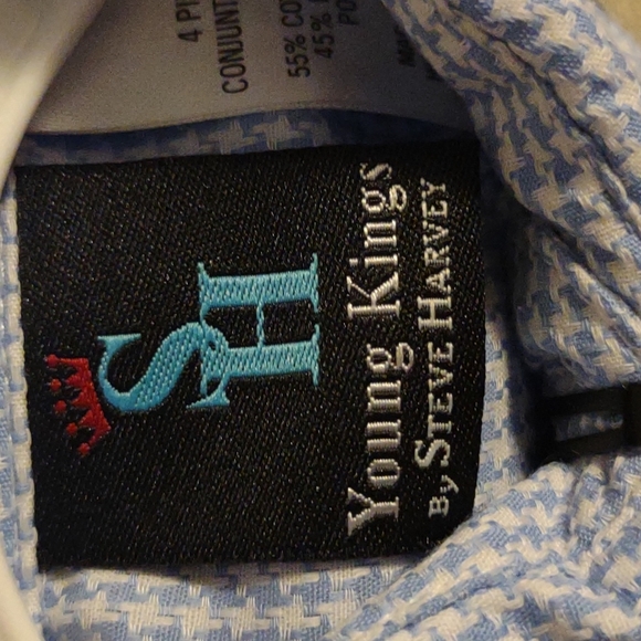 Young Kings by Steve Harvey 4 piece suit-vest,shirt,tie,jacket size 12 months - Picture 10 of 11